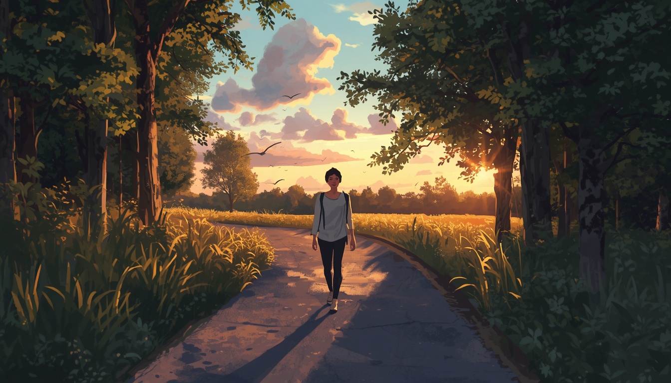 Evening outdoor walk for Refreshmovemente members